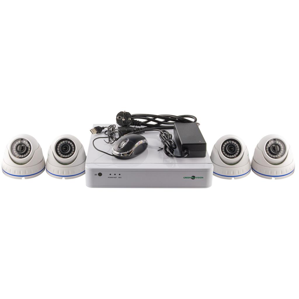 Комплект відеоспостереження на 4 IP камери 2MP для вулиці GreenVision GV-IP-K-S30/04 - Зображення 2