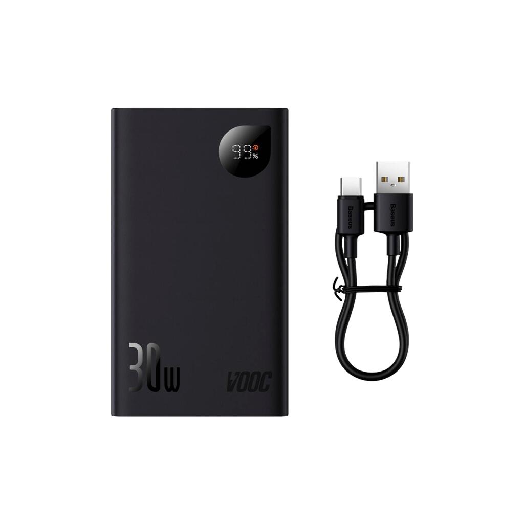 Зовнішній акумулятор Baseus Adaman 2 Metal Digital Display 30W 20000mAh Черный (VOOC) (PPAD050001) - Зображення 3