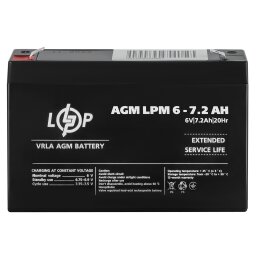 Аккумулятор AGM LPM 6V - 7.2 Ah null