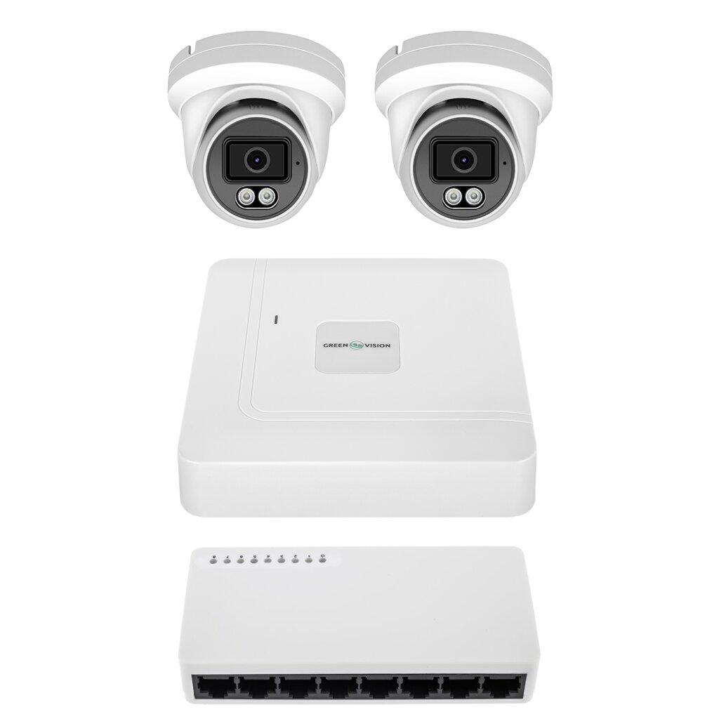 Комплект видеонаблюдения на 2 камеры GV-IP-K-W100/2 6MP - Изображение 1