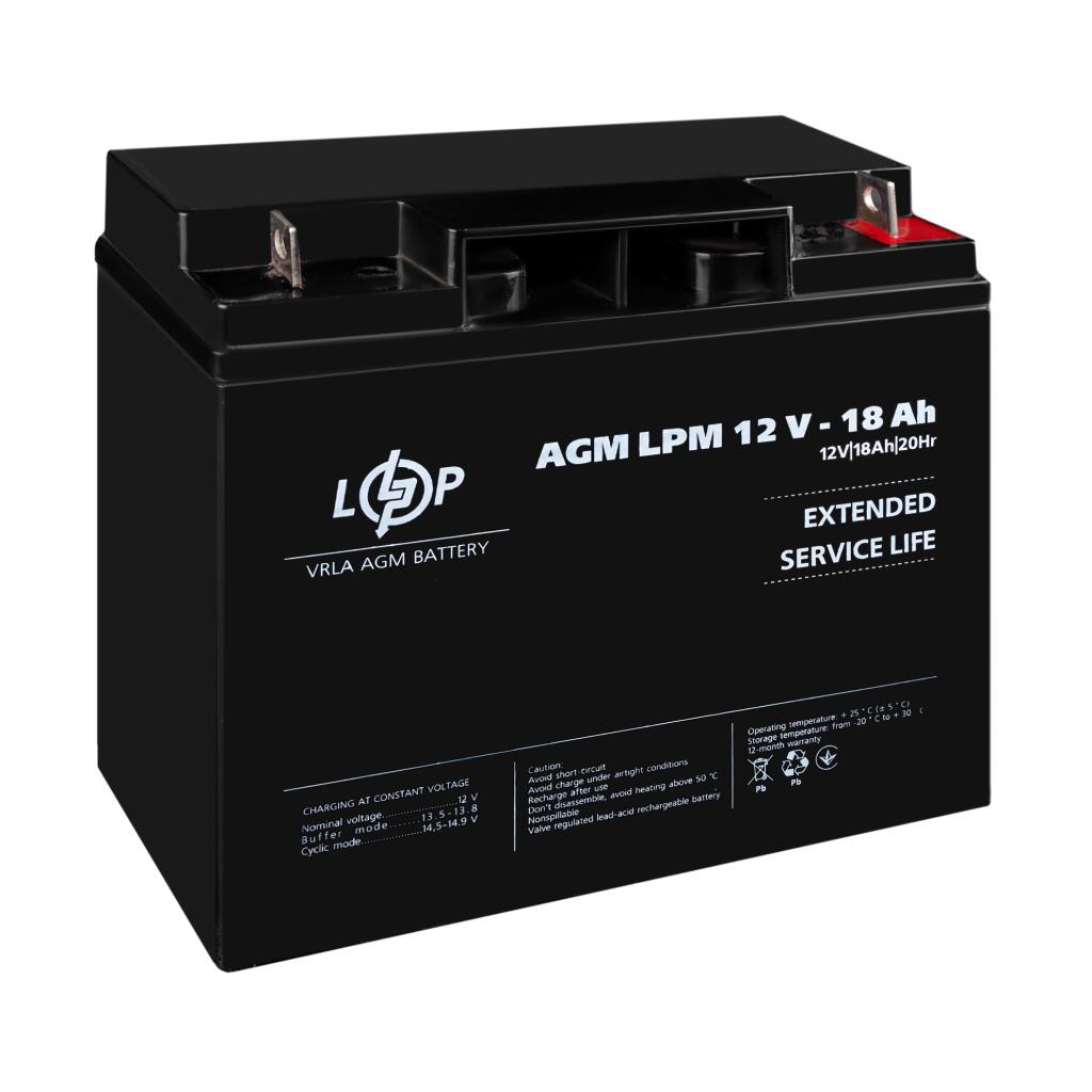Акумулятор AGM LPM 12V - 18 Ah - Зображення 3