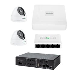 Автономный комплект видеонаблюдения на 2 IP камеры 4MP с ИБП GV-IP-K-W91/2 
