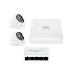 Комплект відеоспостереження на 2 IP камери 4MP для вулиці/будинку GreenVision GV-IP-K-W67/02 GV-IP-K-W67/02 (Lite)