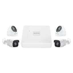 Комплект видеонаблюдения на 4 IP камеры 5MP для улицы GreenVision GV-K-W66/4 (Lite)