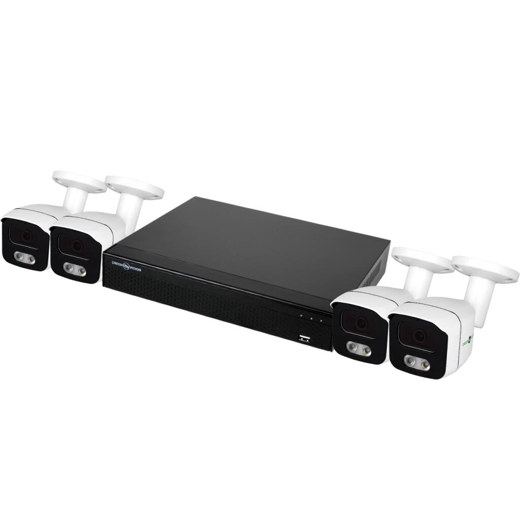 Комплект відеоспостереження вуличний на камери 4 циліндричні камери(LED підсвічування) 5MP GV-K-E34/04 - Зображення 3