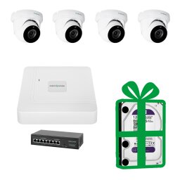 Комплект видеонаблюдения на 4 камеры GV-IP-K-W74/04 5MP