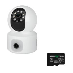 Беспроводная поворотная камера два объектива GV-186-GM-DIG40-10 PTZ + SD 128GB 