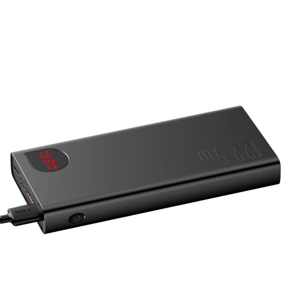 Зовнішній акумулятор Baseus Adaman Metal Digital Display QC 22.5W 20000mAh Чорний PPAD000101 - Зображення 2