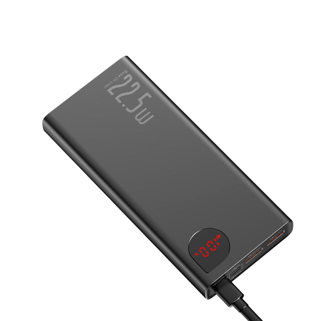 Зовнішній акумулятор Baseus Adaman Metal Digital Display QC 22.5W 20000mAh Чорний PPAD000101 - Зображення 5