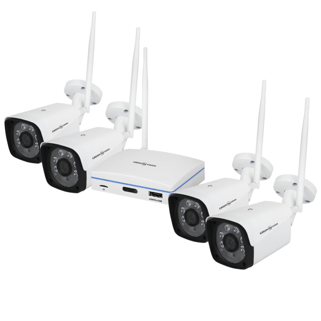 Комплект відеоспостереження бездротовий Wi-Fi з картою пам'яті micro SD 128GB на 4 камери 3MP GV-IP-K-W58/04 - Зображення 3