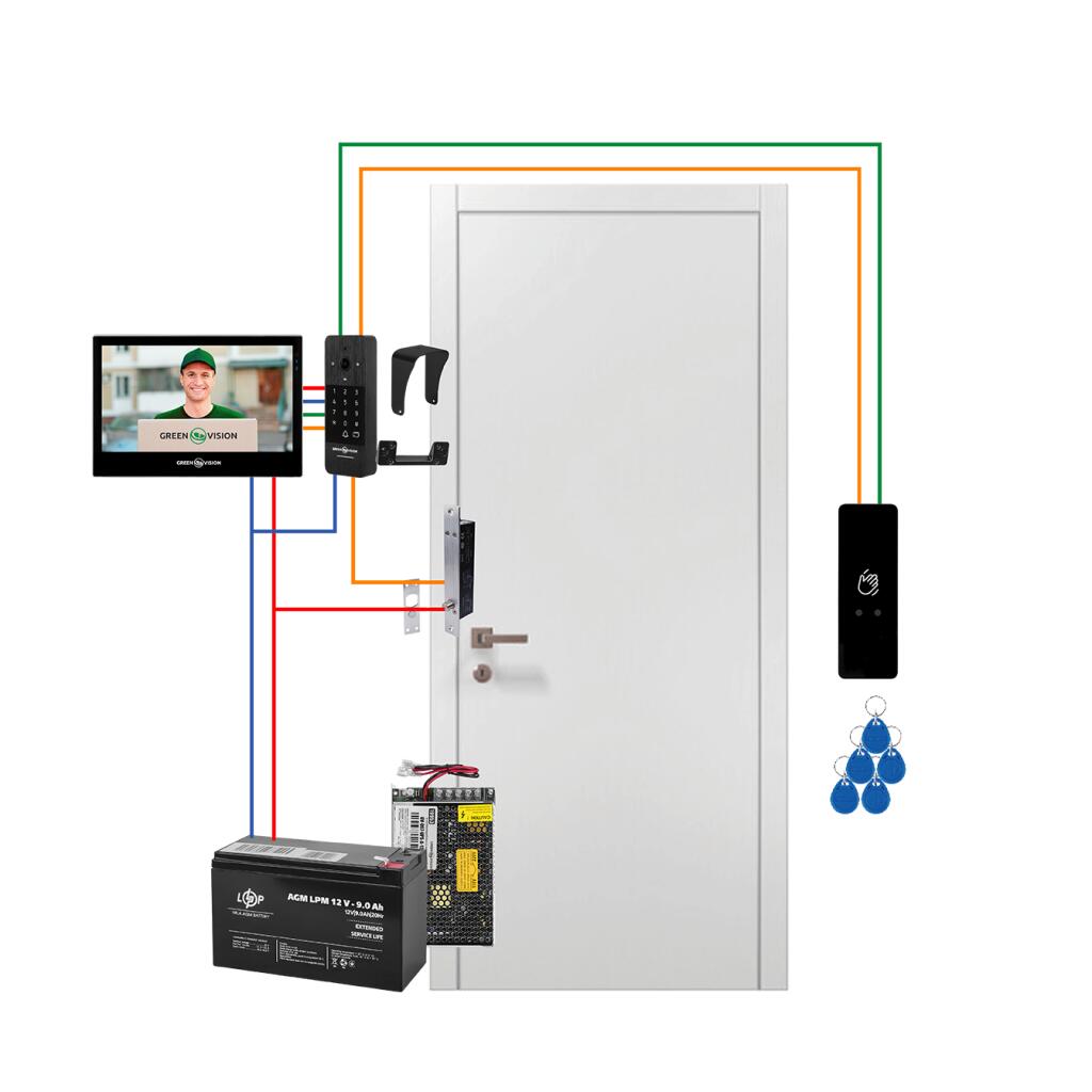 Комплект домофона WIFI с электроригельным врезным замком GV-511 - Изображение 2
