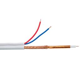 Коаксиальный кабель с питанием CCTV GV-01-R-RG-59 0.81CU60+2CCA0,5 white бухта 100м CCTV GV-01-R-RG-59 0.81CU60+2CCA0,5 white