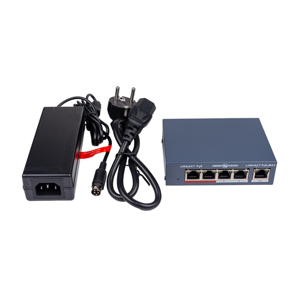 Комутатор мережевий POE GV-017-AI-4+1P - Зображення 4