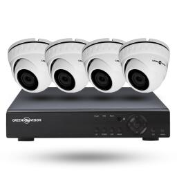 Уличный комплект видеонаблюдения на 4 купольные камеры 5МР GV-K-L44/04