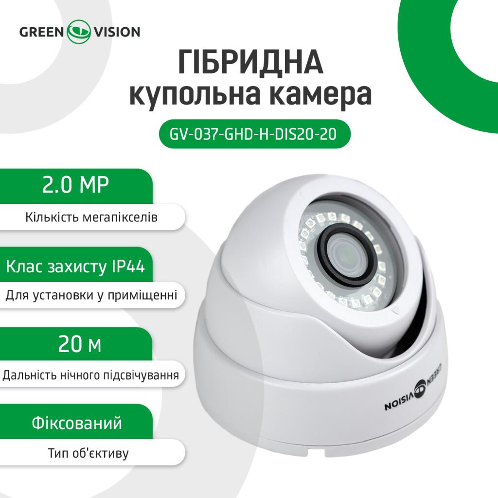 Гибридная купольная камера GV-037-GHD-H-DIS20-20 1080Р - Изображение 12