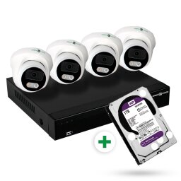 Комплект видеонаблюдения уличный с жестким диском 1TB на 4 купольные камеры(LED подсветка) 5MP GV-K-E35/04