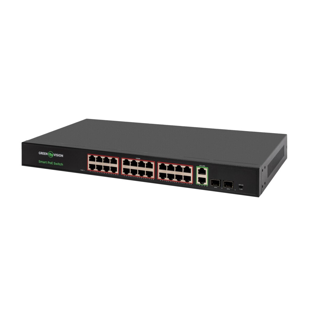 Коммутатор сетевой POE GV-023-D-24G+2PG+2SFP - Изображение 1