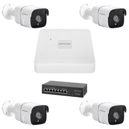 Комплект видеонаблюдения на 4 камеры GV-IP-K-W75/04 5MP