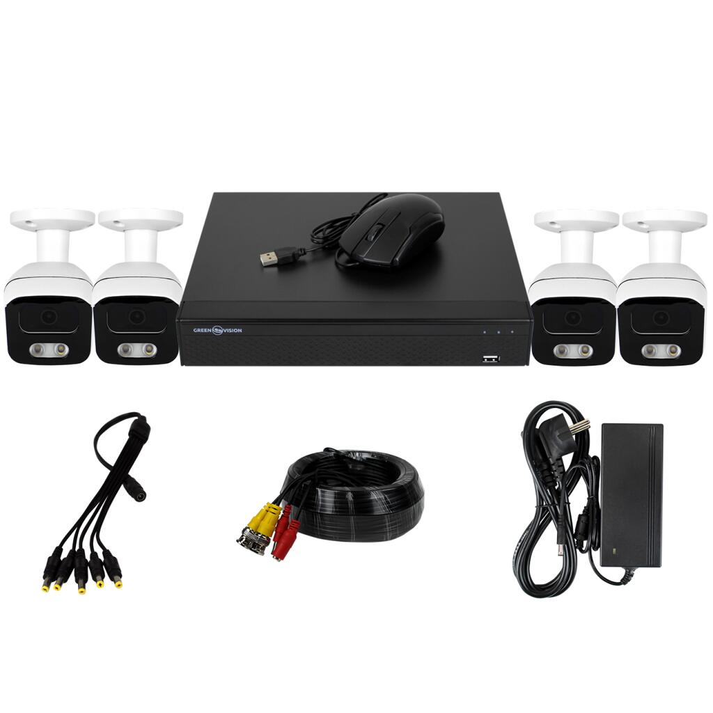 Комплект відеоспостереження вуличний на камери 4 циліндричні камери(LED підсвічування) 5MP GV-K-E34/04 - Зображення 5