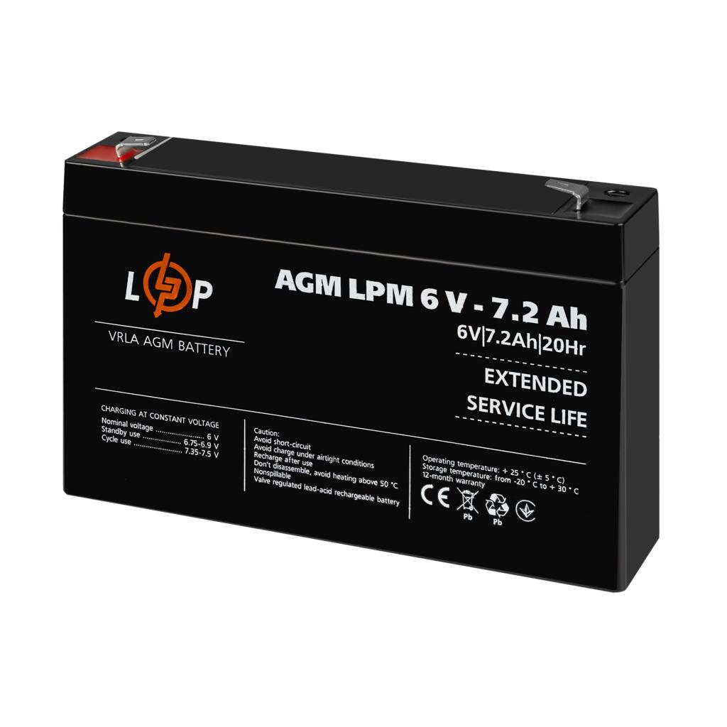 Аккумулятор AGM LPM 6V - 7.2 Ah - Изображение 3