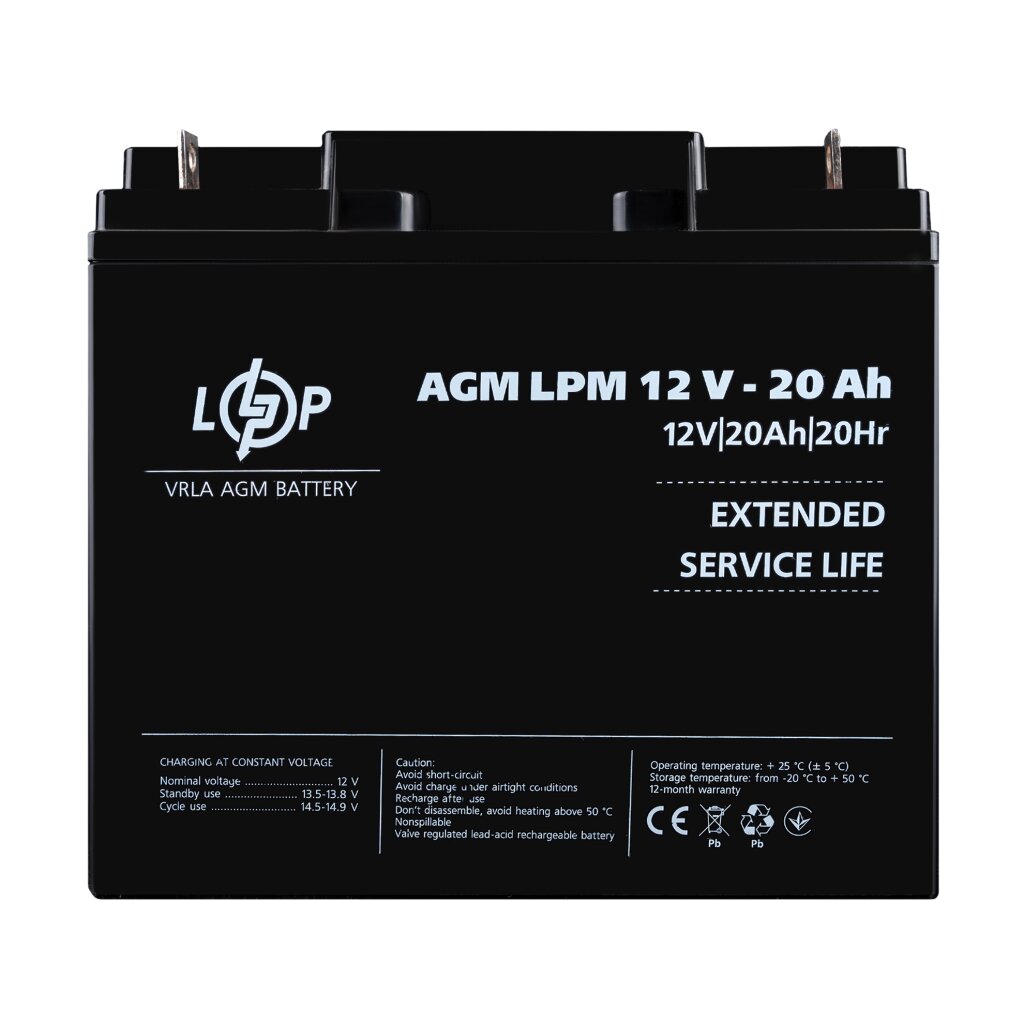 Акция. Аккумулятор AGM LPM 12V - 20 Ah - Изображение 1