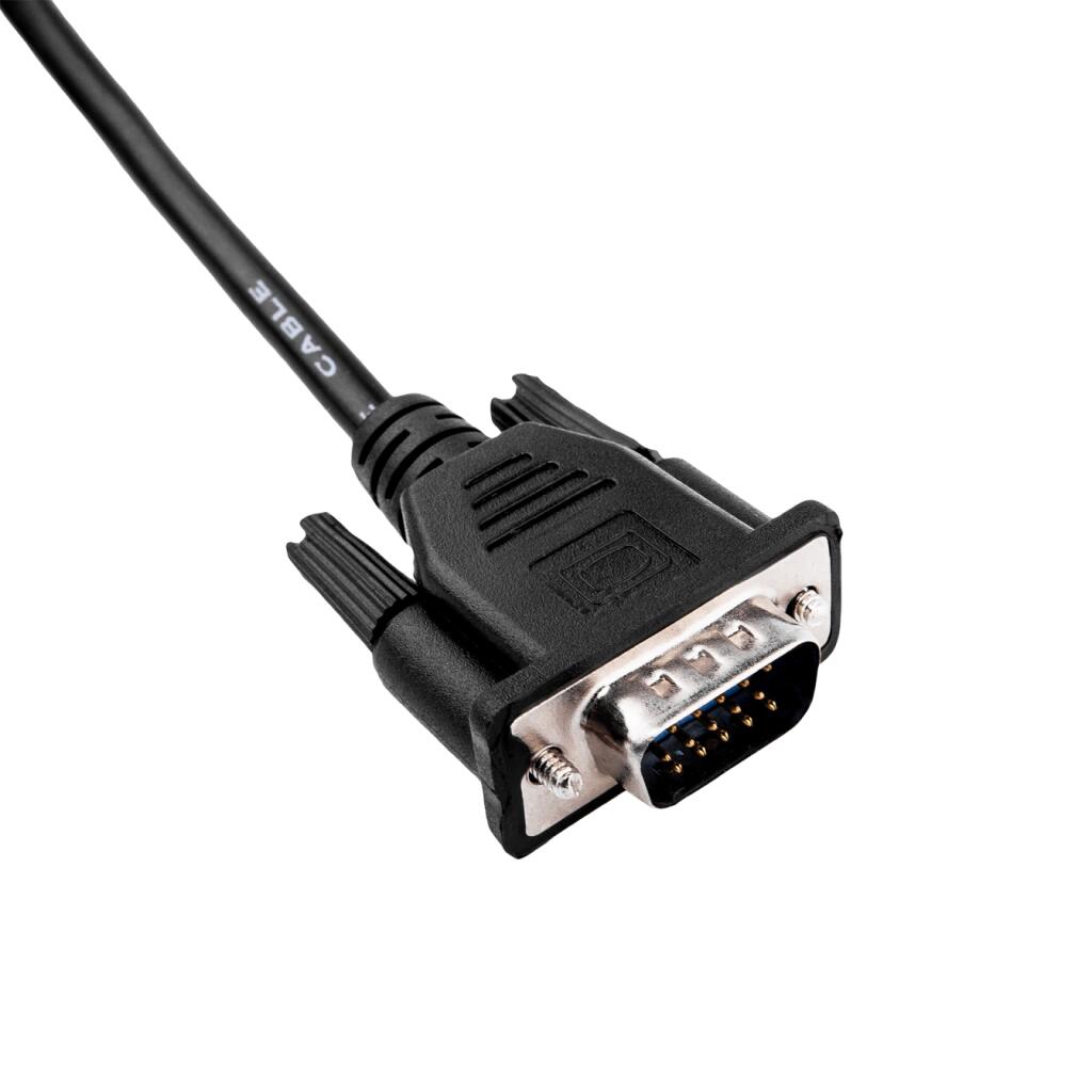 Кабель 3 м чорний (з двома феритовими кільцями) VGA-3.0BK - Зображення 3