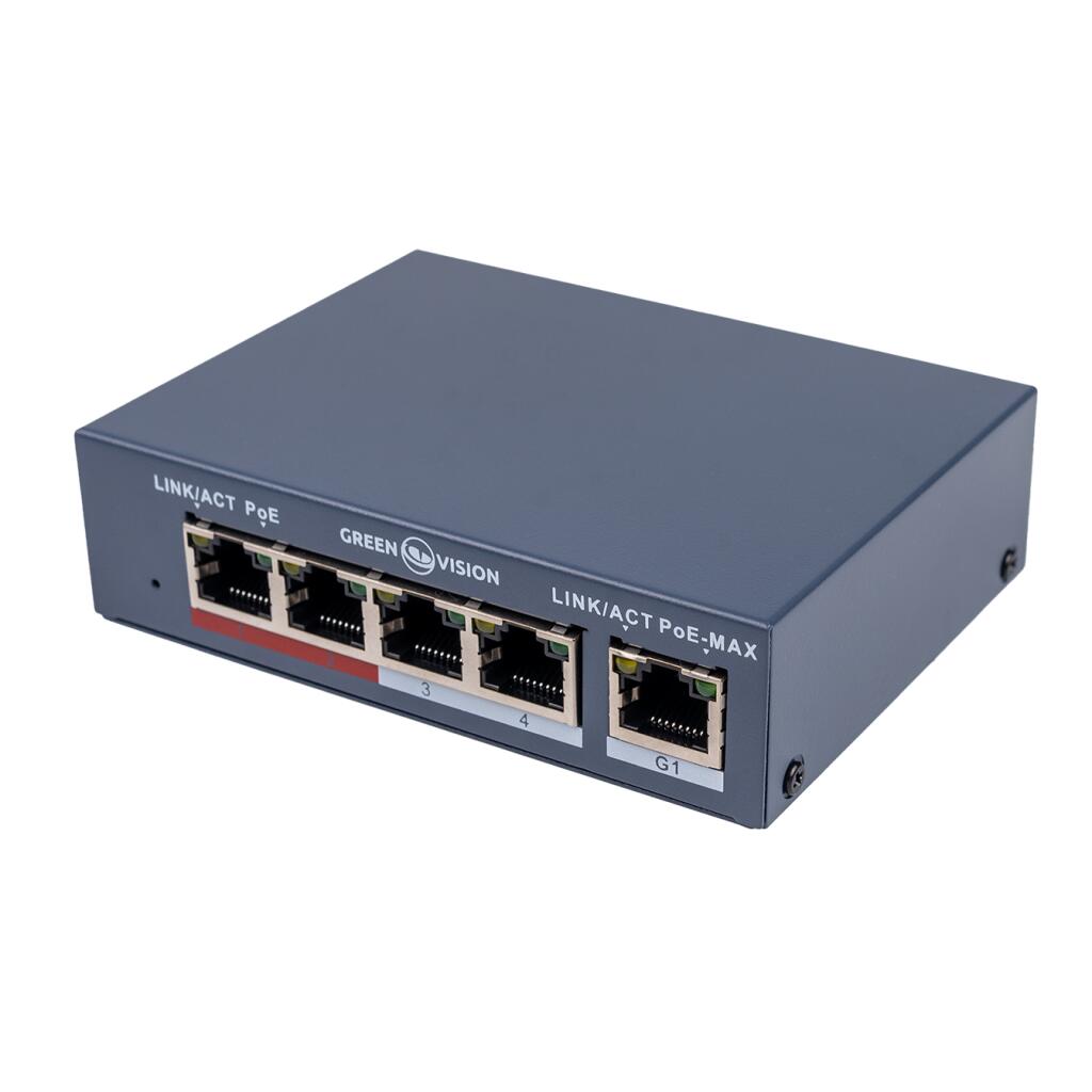 Комутатор мережевий POE GV-017-AI-4+1P - Зображення 1