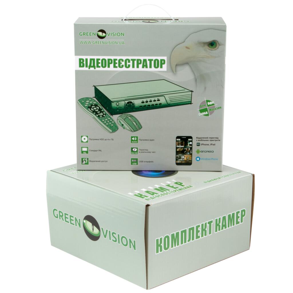 Вуличний комплект відеоспостереження на 4 камери циліндричні 720Р GV-K-G02/04 - Зображення 7