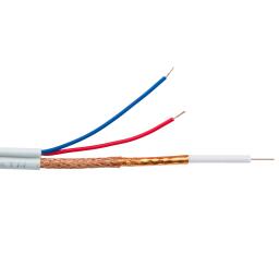 Коаксиальный кабель с питанием CCTV GV-03-R-RG-59 0.81CU60+2CU0,5 white