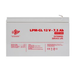 Акумулятор гелевий LPM-GL 12V - 7.5 Ah null
