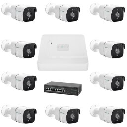 Комплект видеонаблюдения на 9 камер GV-IP-K-W78/09 5MP