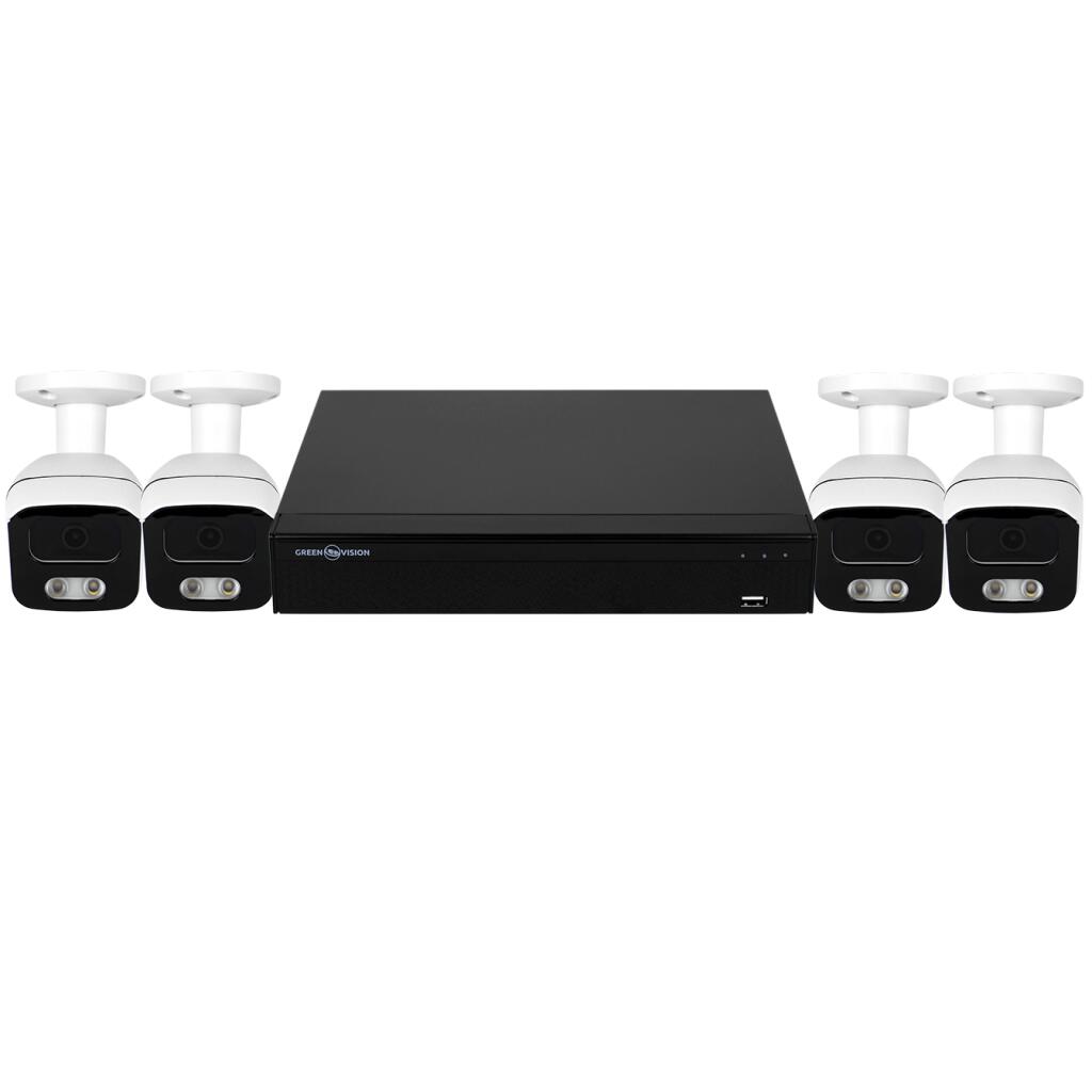 Комплект відеоспостереження вуличний на камери 4 циліндричні камери(LED підсвічування) 5MP GV-K-E34/04 - Зображення 2