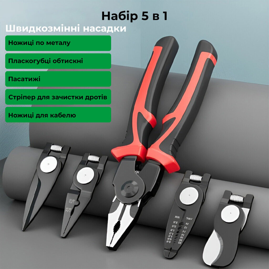 Багатофункціональний набір швидкозмінних інструментів 5 в 1 - Изображение 2
