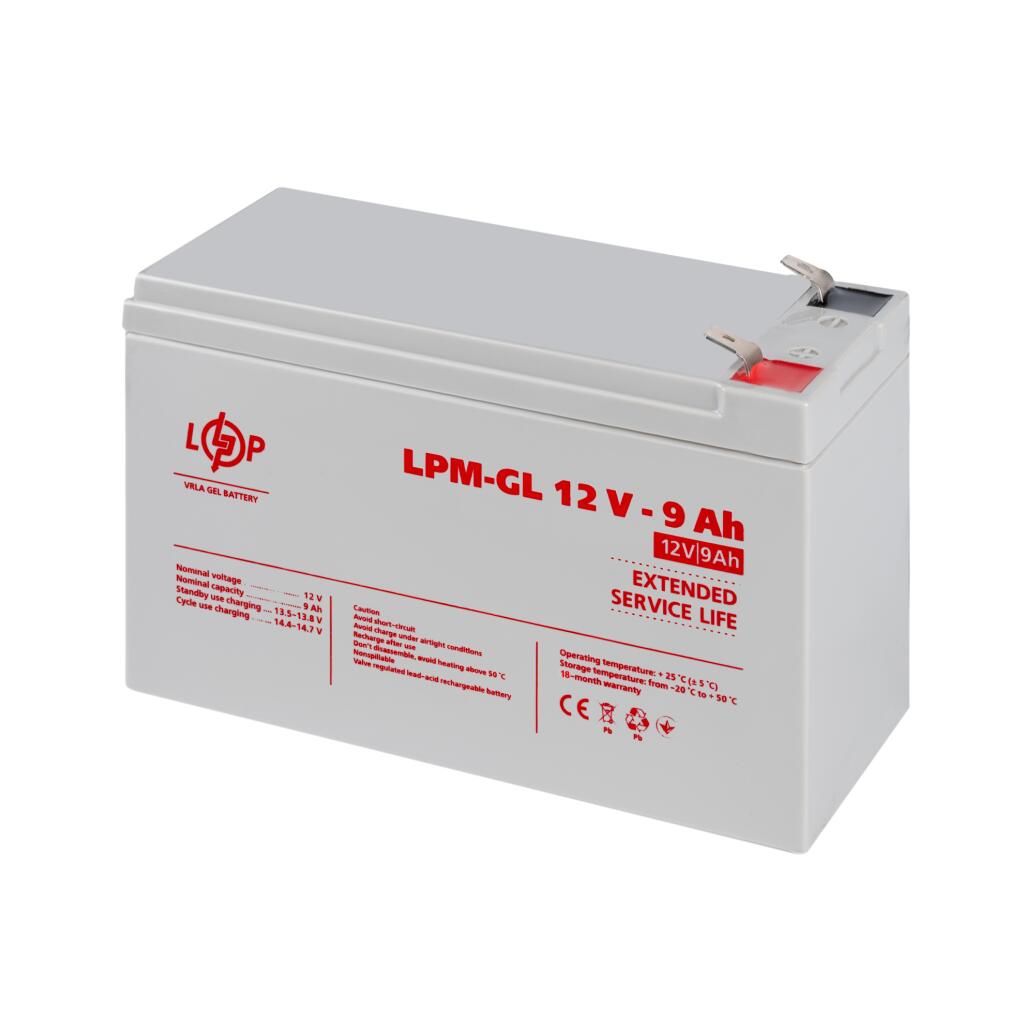 Акумулятор гелевий LPM-GL 12V - 9 Ah - Зображення 4