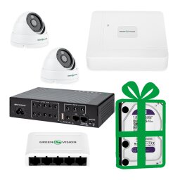 Автономный комплект видеонаблюдения на 2 IP камеры 4MP с ИБП GV-IP-K-W91/2