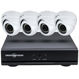 Комплект видеонаблюдения для внутренней установки на 4 купольные камеры 1080N GV-K-L38/04