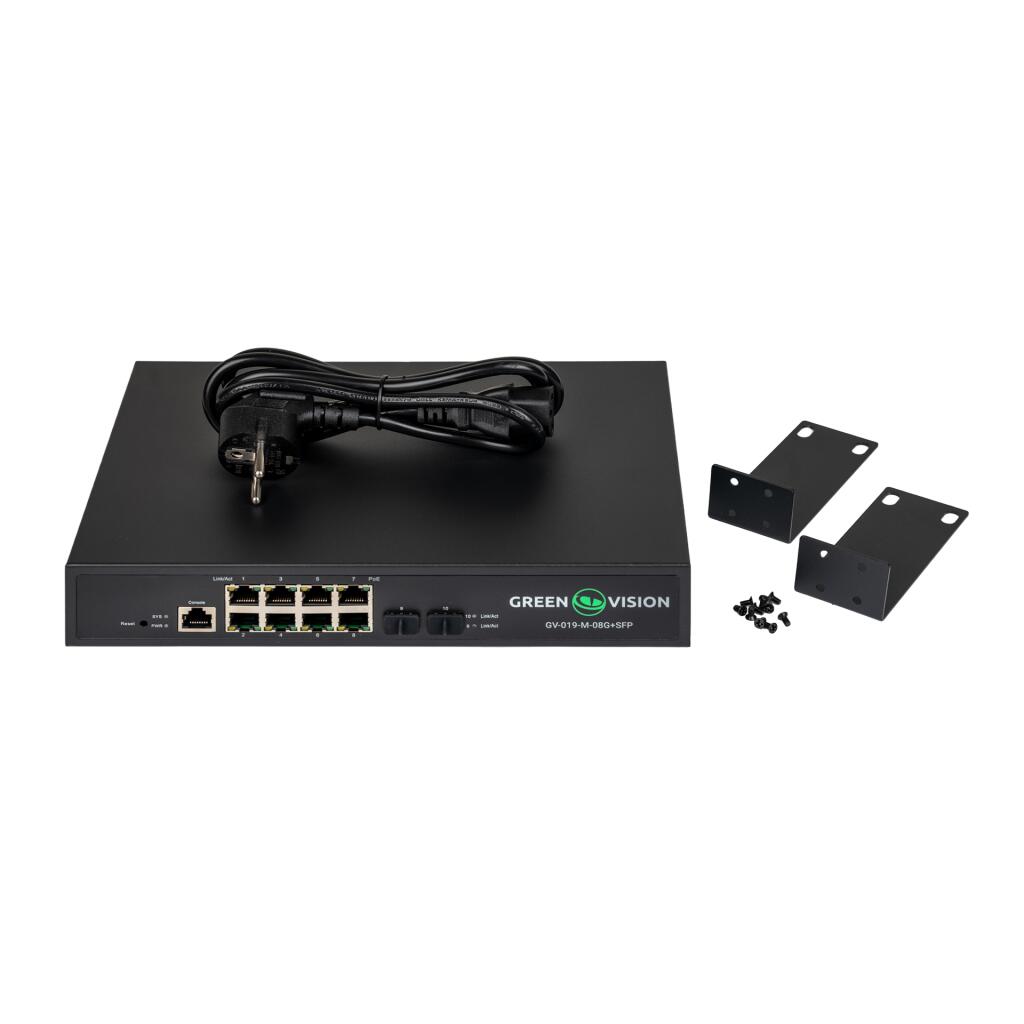 Комутатор мережевий POE GV-019-M-08G+SFP - Зображення 4