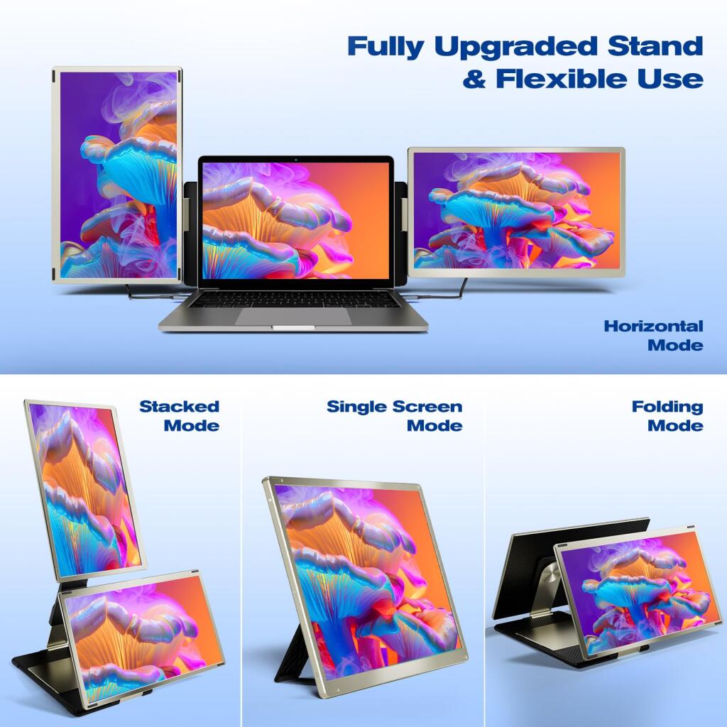 Портативный двойной монитор для ноутбука GV-F3-15,6 - Изображение 3