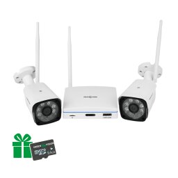 Комплект видеонаблюдения беспроводной Wi-Fi на 2 камеры 3MP GreenVision GV-IP-K-W57/02 (Lite)