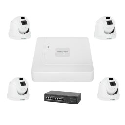 Комплект видеонаблюдения на 4 IP камеры 3MP для улицы GreenVision GV-IP-K-W70/04
