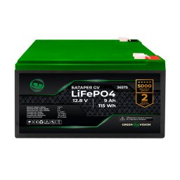 Акумулятор GV LiFePO4 12V (12,8V) - 9 Ah (115 Wh)