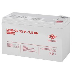 Акумулятор гелевий LPM-GL 12V - 7.5 Ah 