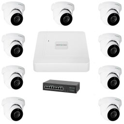 Комплект видеонаблюдения на 9 камер GV-IP-K-W77/09 5MP 