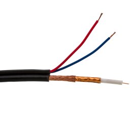 Коаксиальный кабель с питанием CCTV GV-04-R-RG-59 0.81CU60+2CU0,5 black