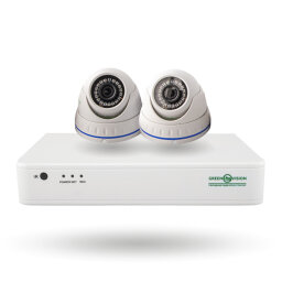 Вуличний комплект відеоспостереження на 2 купольні камери 1080P GV-IP-K-S33/02