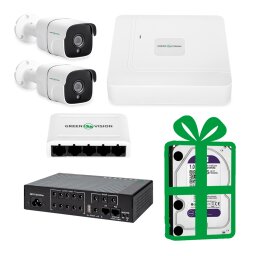 Автономний комплект відеоспостереження на 2 IP камери 4MP з ДБЖ GV-IP-K-W92/2