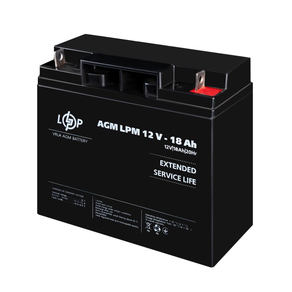Акумулятор AGM LPM 12V - 18 Ah - Зображення 4
