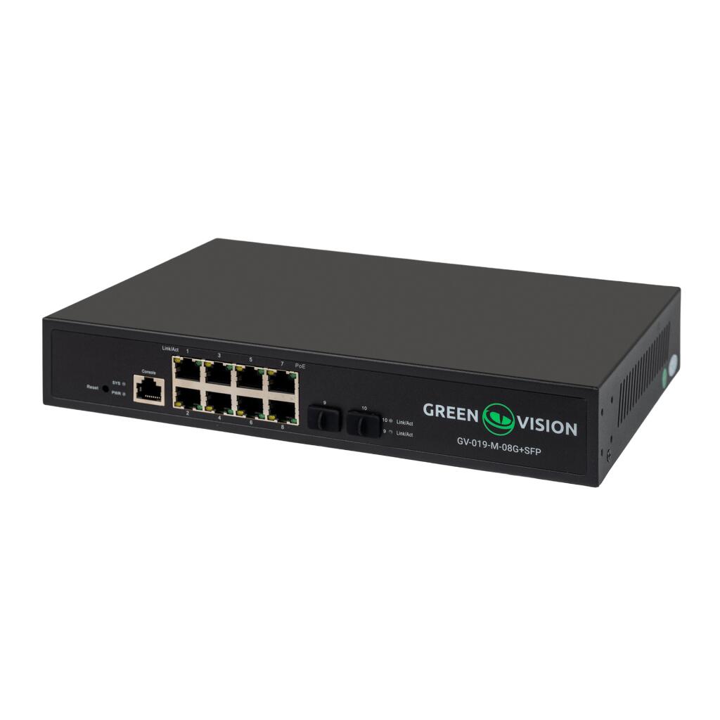 Комутатор мережевий POE GV-019-M-08G+SFP - Зображення 2