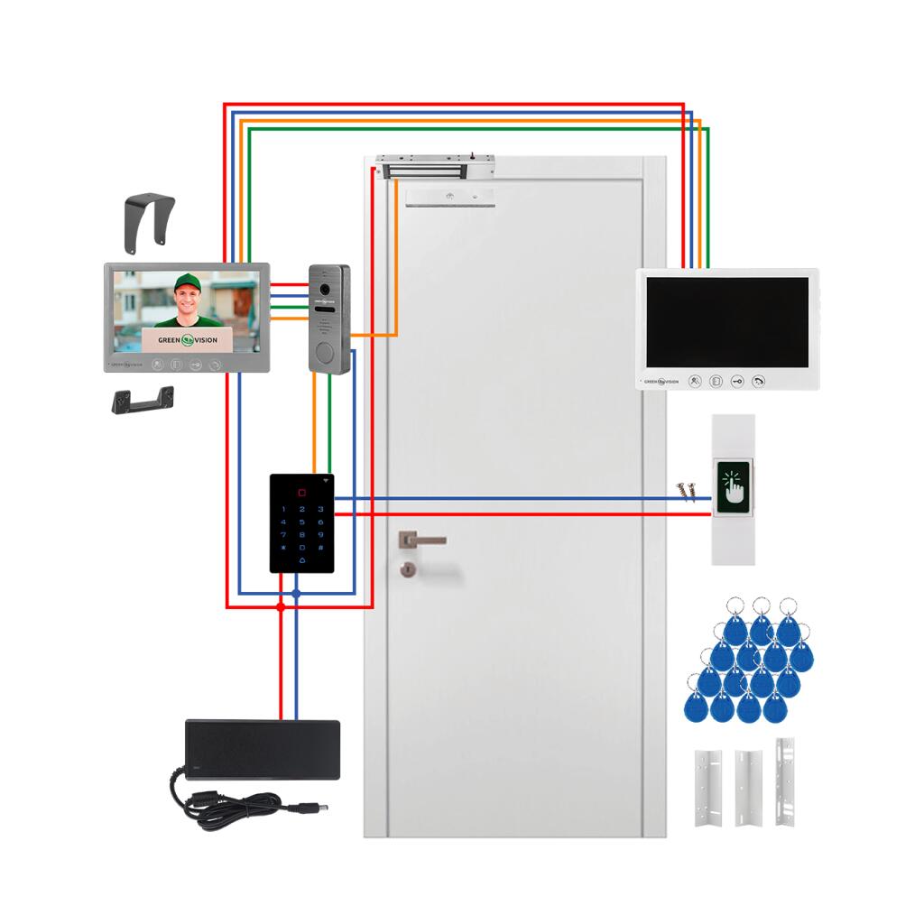 Комплект домофона с WiFi контроллером и двумя мониторами GV-512 - Изображение 2