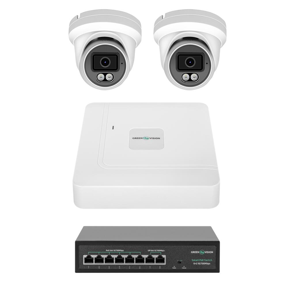 Комплект видеонаблюдения на 2 камеры GV-IP-K-W100/2 6MP - Изображение 1